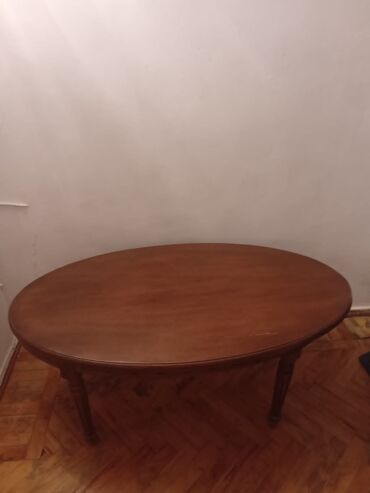oval masalar: Jurnal masası, İşlənmiş, Açılmayan, Oval masa