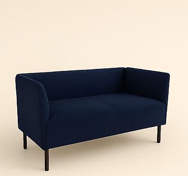 sofa: Компактный двухместный диван в современном минималистичном стиле. - — 1