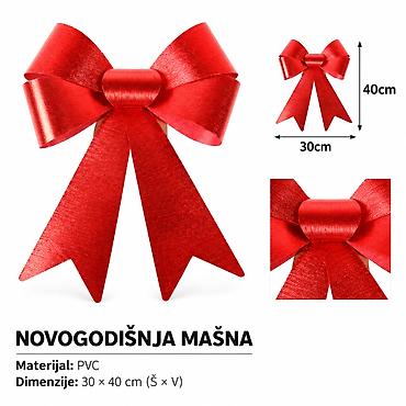 KMT Sjajna božićna mašna 289683 Dekorativni novogodišnji dodatak za