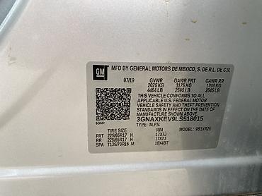 e6 3: Chevrolet Equinox: 2019 г., 1.5 л, Автомат, Бензин, Универсал — 7