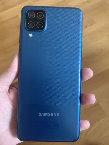 samsung ekran: Samsung Galaxy A12, 32 GB, rəng - Göy, Barmaq izi, İki sim kartlı