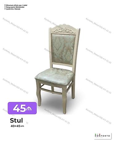 Stul – 40×45 sm - Klassik dizaynlı, oyma naxışlı arxa hissə - Yumşaq lalafo.az -da Stul – 40×45 sm - Klassik dizaynlı, oyma naxışlı arxa hissə - Yumşaq