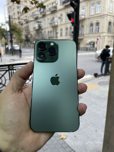 Apple iPhone: IPhone 13 Pro, 128 GB, Alpine Green, Zəmanət