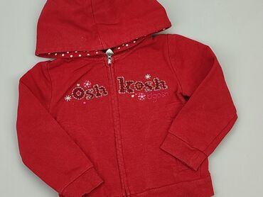 czerwony sweterek: Sweatshirt, Oshkosh, 1.5-2 years, 86-92 cm, condition - Good