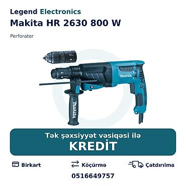 elektrik misari: Elan başlığı: Perforator Makita HR 2630 800 W Elan mətni: Makita HR — 1