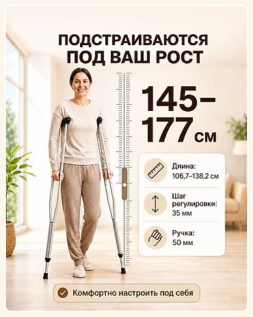 Аренда костылей в Бишкеке, недорого, регулируемые по росту. Сдаю в