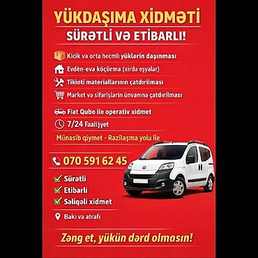 fiat doblò: Yükdaşıma xidməti – sürətli və etibarlı Təklif olunan xidmətlər: - — 2