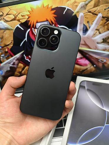 osh iphone: IPhone 16 Pro Max, Б/у, 256 ГБ, Black Titanium, Коробка, 83 % — 3
