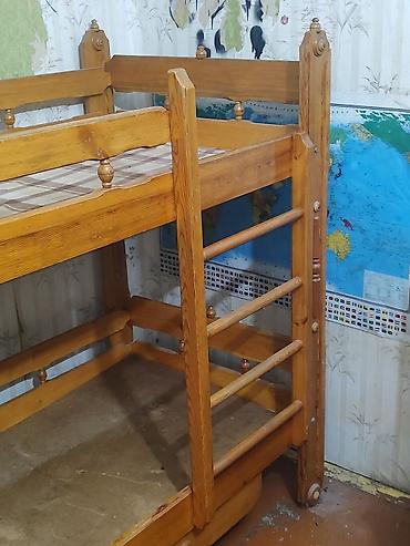 bunk bed: Двухъярусная кровать материал дерево ширина 85 длина 1,90 цена 10000 — 5