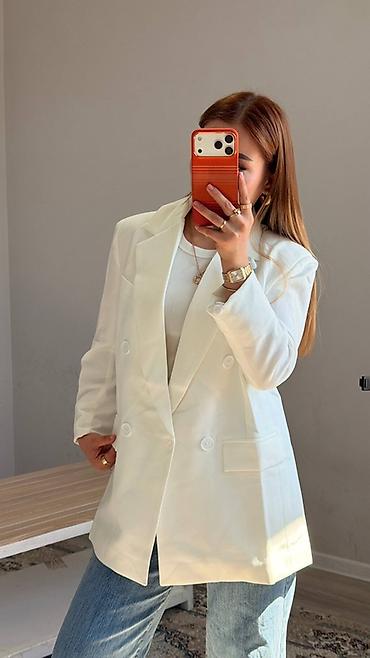 ххх ат: Женский двубортный пиджак oversize - Крой: свободный, удлинённый, со — 5