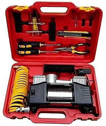 dozvola: Alat za krpljenje guma + kompresor 12V (2 cilindra) 🚗🔧 ✅ Kompletan — 1