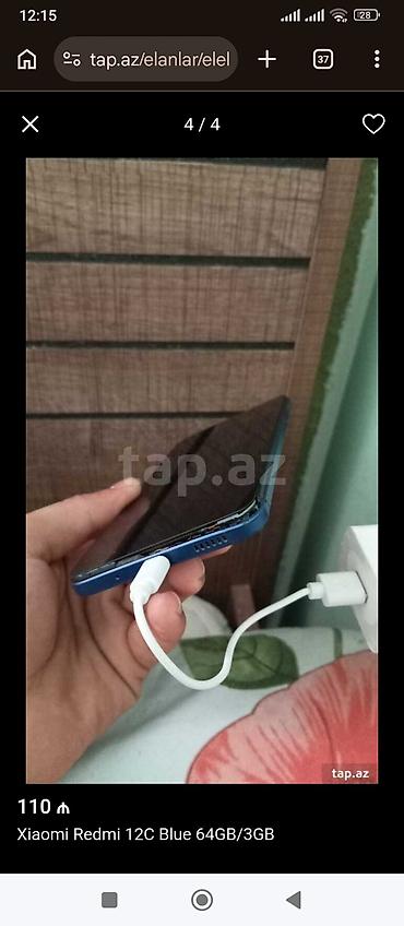 Redmi 12C, 128 GB, rəng - Mavi, İki sim kartlı