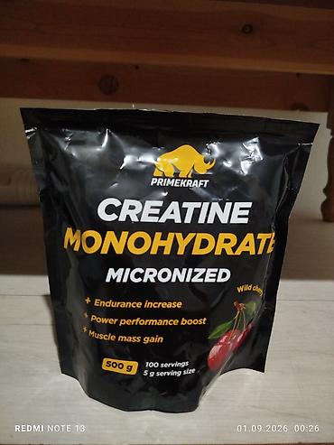 kinder minecraft: 500г. 100портци PRIMEKRAFT Creatine Monohydrate Micronized, вкус — 2
