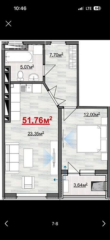 Продажа квартир: 2 комнаты, 52 м² — 2