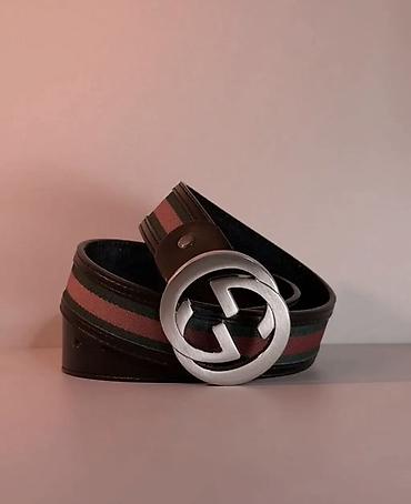 Ремни и пояса: Ремень, Gucci, Материал: Комбинированный материал, Мужские, Б/у — 2