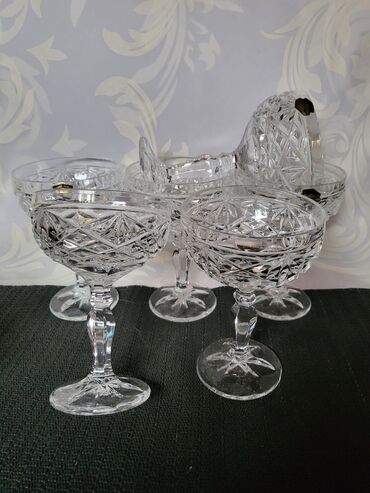 Čaše: Case kristal Zajecar za vino,rucni rad iz 70ih.godina. Case za — 5