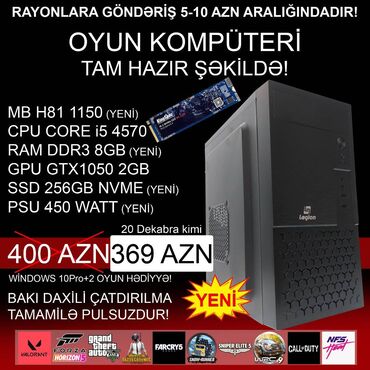 Masaüstü kompüterlər və iş stansiyaları: Oyun üçün Kompüter "Legion Core i5 4570 GTX1050 2GB 256GB NVME” Dekabr -da lalafo.az — 1 Masaüstü kompüterlər və iş stansiyaları: Oyun üçün Kompüter "Legion Core i5 4570 GTX1050 2GB 256GB NVME” Dekabr — 1