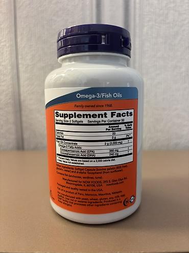yağ: Məhsul: NOW Omega-3 Fish Oil, Molekulyar distillə olunmuş Forması — 2
