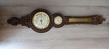 Часы для дома: Настенная метеостанция с барометром, термометром и гигрометром - — 2