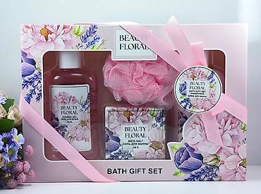 Beauty Floral bədən kosmetik dəsti duş geli, bədən losyonu, vanna duzu