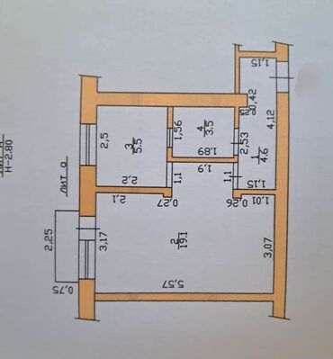 квартира с подселением для семейных: 1 комната, 33 м², Хрущевка, 4 этаж, Старый ремонт