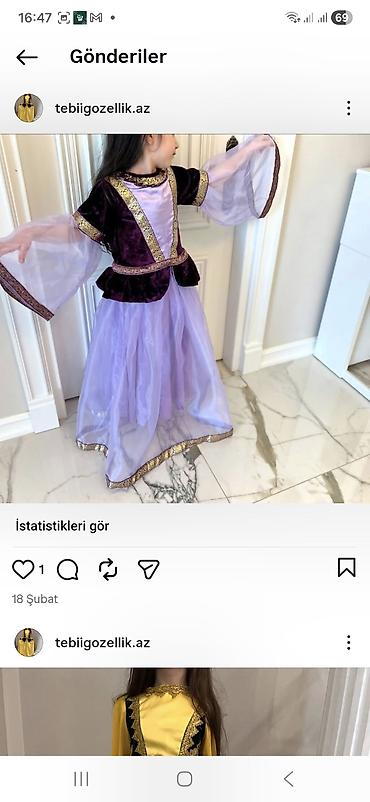 Uşaq üçün milli üslubda bənövşəyi-libas dəsti.Hər rəngi mümkündü. - lalafo.az -da Uşaq üçün milli üslubda bənövşəyi-libas dəsti.Hər rəngi mümkündü. -