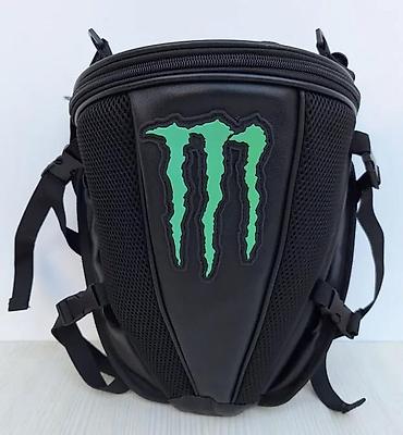 Sportske torbe i rančevi: Motorcycle tank torba – crna, aerodinamičnog oblika, sa zelenim — 9