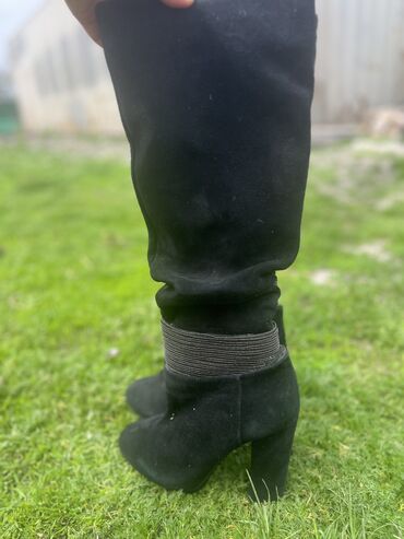 сапоги мужские зимние кожаные: Сапоги, 36.5, цвет - Черный