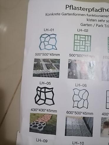 Ostali molersko-građevinski alati i oprema: Plastični kalup za beton – šablon za izradu staza i pločnika - — 9