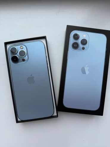 мобильные телефоны скупка: IPhone 13 Pro Max, Б/у, 128 ГБ, Blue Titanium, Чехол, Кабель, Коробка, 85 %