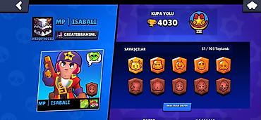 fire fire hesabları: Brawl Stars hesabı – MP | ISABALI - Kupa yolu: 4030 - Liqa nişanı — 1