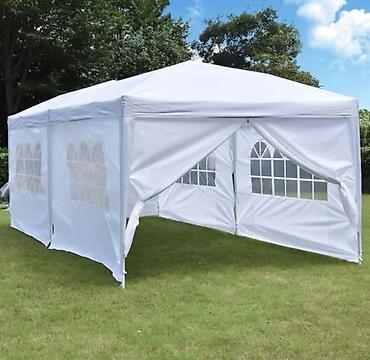 kovane kapije: Beli Paviljon Tenda 6x3m sa stranicama - 17000 din. VP — 1