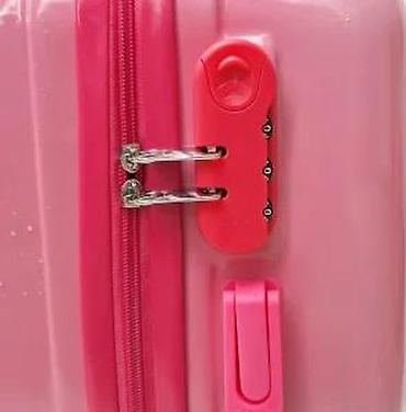 Rančevi, torbe i koferi: Dečji kofer na točkiće – pink, sa motivom mace i leptira - Tvrda ABS — 14