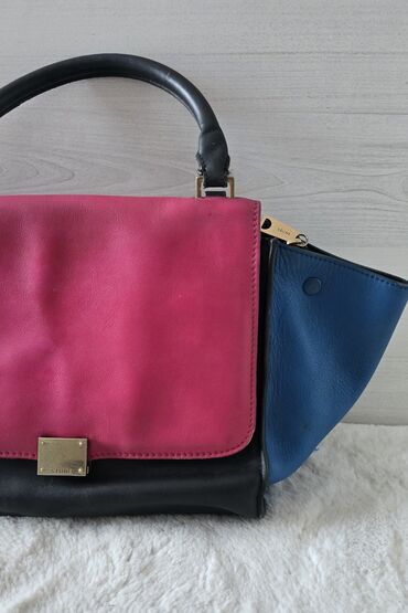 torba od prevrnute koze: Celine, Material: Leather