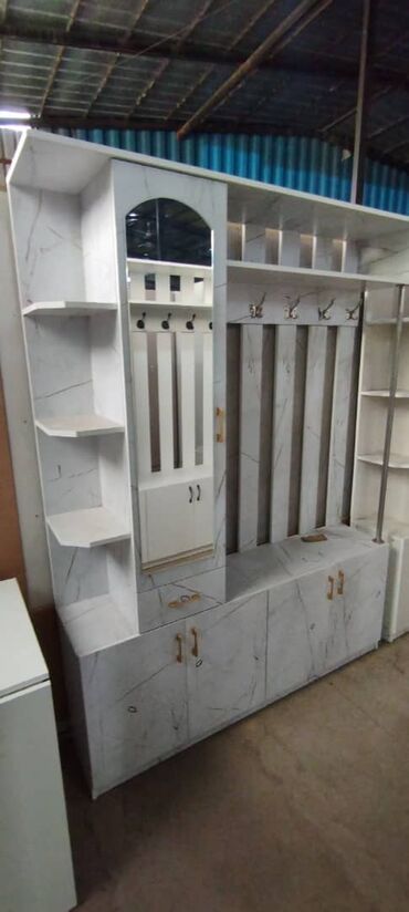 Гарнитуры для прихожей: Гарнитур для прихожей, Новый, Шкаф, Вешалка, Трюмо, ДСП, Бесплатная доставка, цвет - Белый — 5