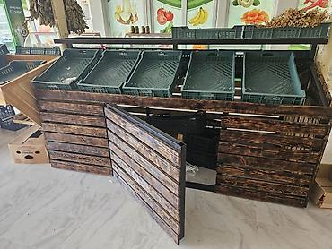 Оборудование для магазинов: ‼️ 2 ƏDƏD ‼️ Meyvə-tərəvəz bölməsi üçün mağaza stendi - Material — 3