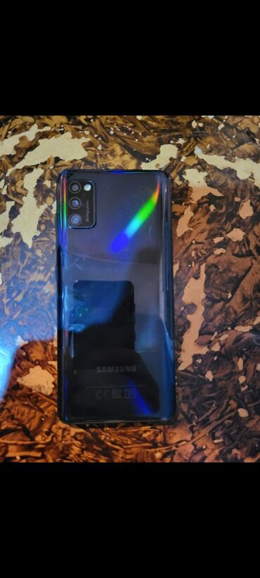 telefon a41: Samsung 4 GB, цвет - Черный, Сенсорный, Отпечаток пальца, Face ID