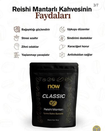 Bədənə qulluq: Reishi Mantarı tərkibli arıqladıcı Kofe Və tam təbii tərkibli