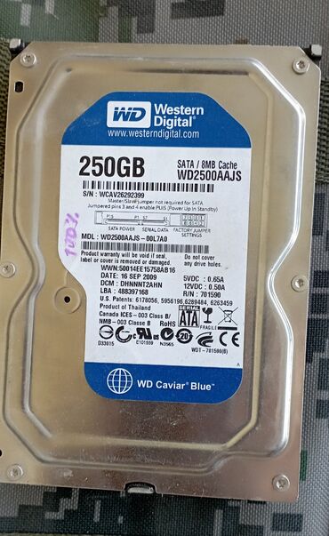 жоский диск: Накопитель, Новый, Western Digital (WD), HDD, 256 ГБ, 3.5", Для ПК
