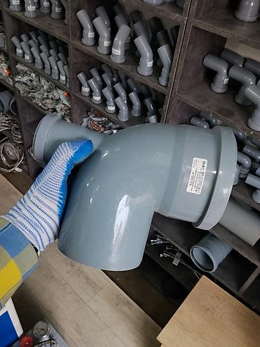 Универсальный сифон для канализации TEBO 110x50, 87,5° Пластиковый