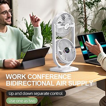 vintilyatır: Masaüstü 2 Başlı Sərinkeş Double Coolness Dual Fan . ❄️ Sərinlik artıq — 4