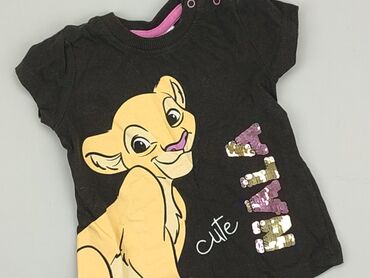 długa niebieska sukienka letnia: T-shirt, Disney, 9-12 months, condition - Good