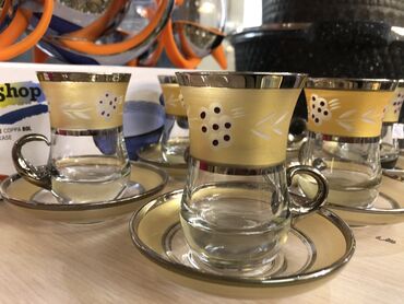 Стаканы: Чайно - кофейный набор . Производство Турция на 6 персон
