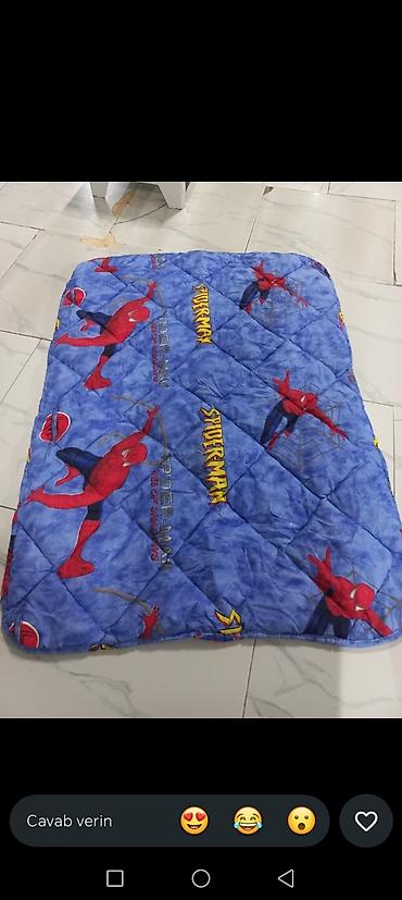 Текстиль: Uşaq üçün Spiderman temalı döşəkcə/yorğan - Rəng: mavi fon üzərində — 1
