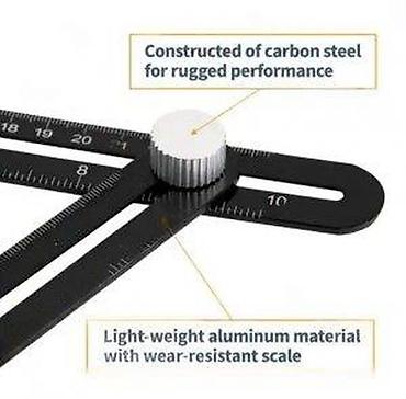 Ostali merni alati: Podesivi šablon – višenamenska uglomer/lenjir (Multi‑Angle Ruler) - — 20