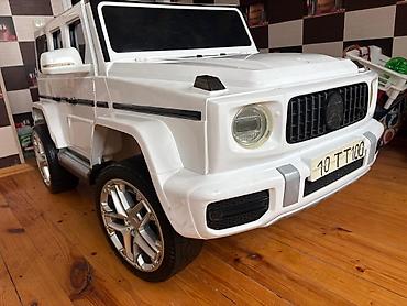 ucuz kask: Uşaq üçün elektrikli maşın – ağ rəngdə, Mercedes G-Class (AMG — 2