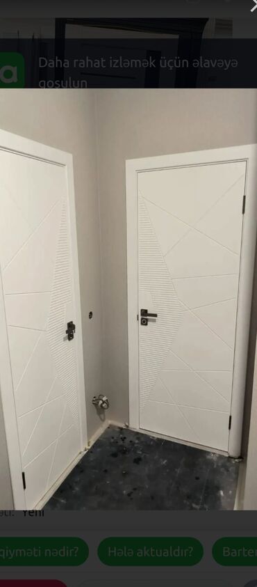 Otaq qapıları: Yeni Otaq qapısı 90x205 sm Çərçivə ilə, Zəmanətli, Ödənişli quraşdırma, Ödənişli çatdırılma, Rayonlara çatdırılma — 5