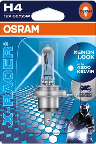 pletene plave cizmice: Sijalica za motor OSRAM X-Racer 60/55W 12V H4 64193XR-01B