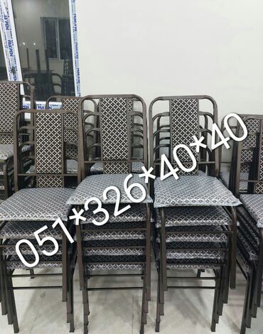 Bağ, çöl oturacaqları: Yeni, Sadə stul, Metal, Azərbaycan — 16