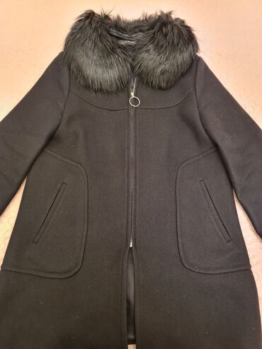 şuba palto: Palto Zara, M (EU 38), rəng - Qara